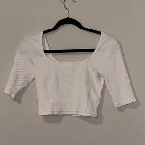 Oak + fort square neck crop top